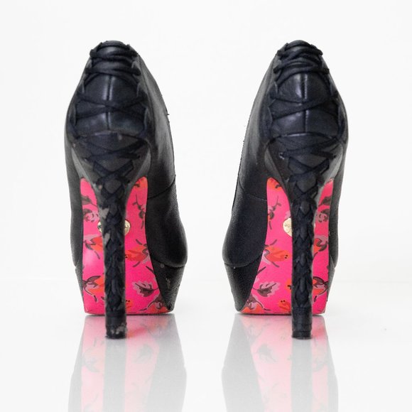 Betsey Johnson heel / Platform Heels / Leather Pump / Designer Shoe - Picture 1 of 7